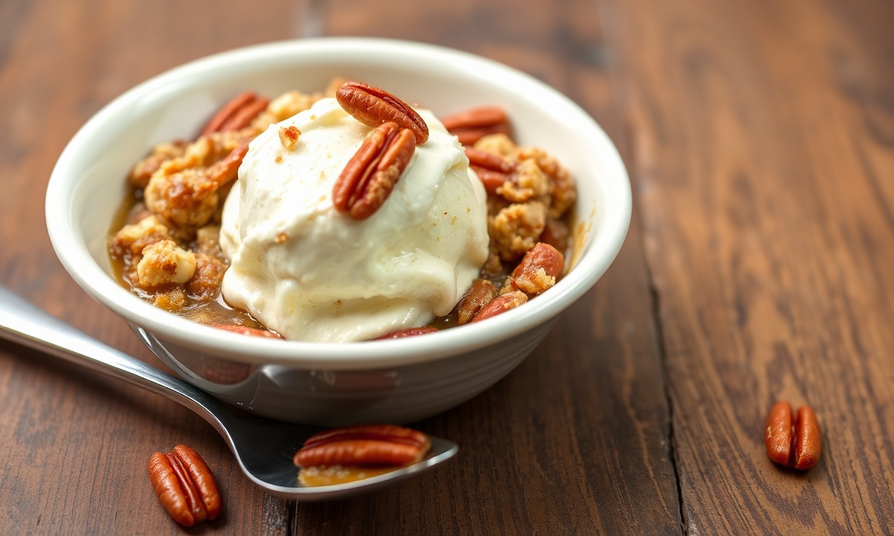 Southern pecan pie cobbler, a sweet Southern pecan twist.