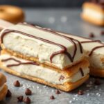 Chocolate Éclair ice cream bars: creamy, delightful indulgence.