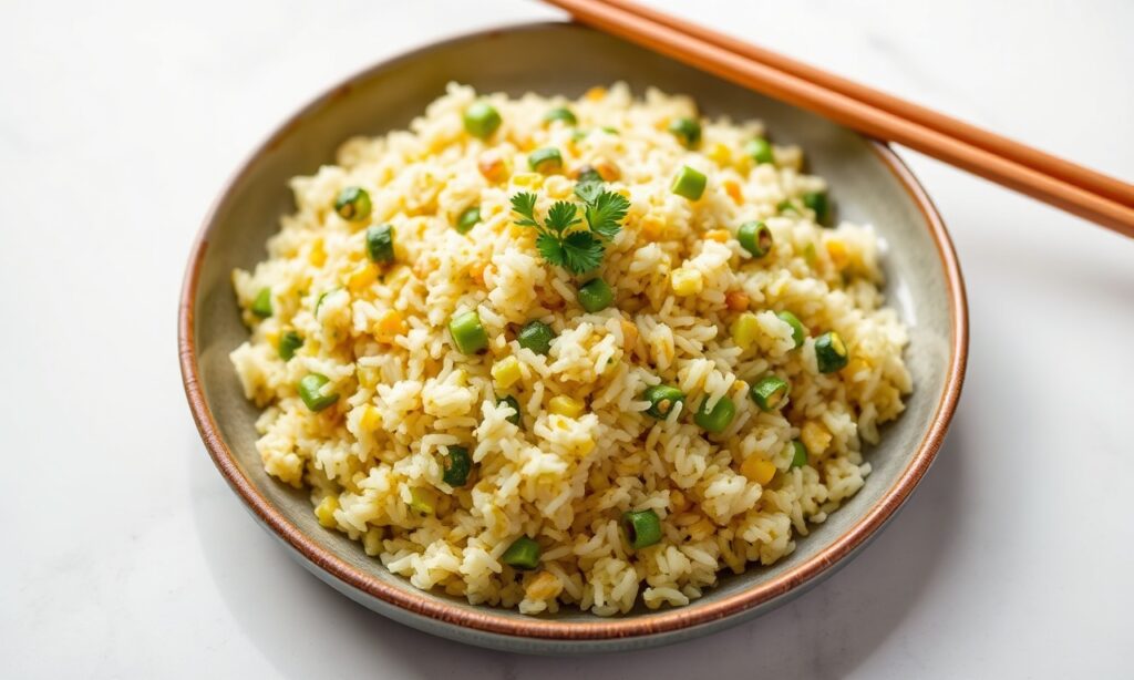Wholesome Thai green curry fried rice: a vibrant, flavorful dish.