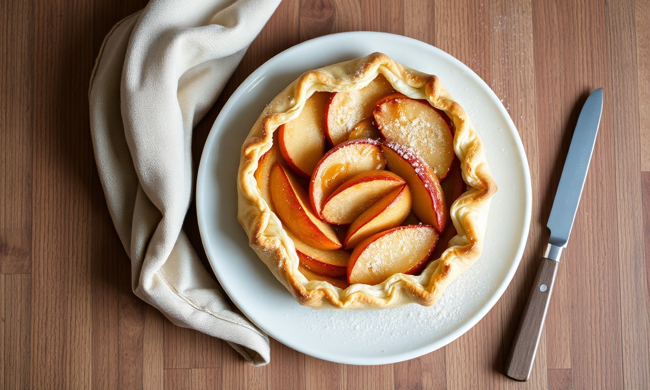 Elegant puff pastry apple tart, a classic galette.