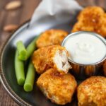 Healthy almond flour chicken nuggets, baked and delicious.