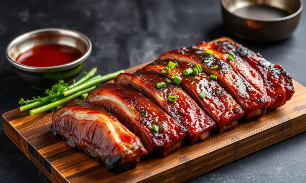 Authentic Kalbi: Korean marinated short ribs grilled to perfection.