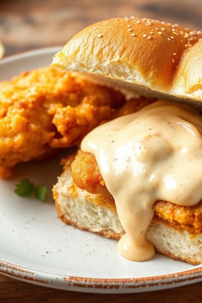 Classic fried fish sandwich with zesty tartar sauce recipe.