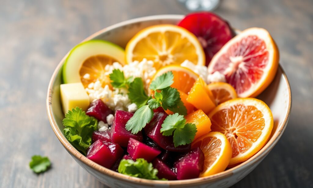 Crafting beet and citrus poke bowl: vibrant, customizable, and balanced flavors.