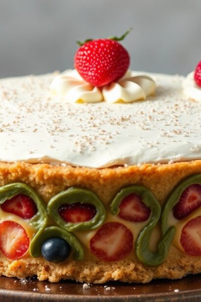 Ornate Sicilian cassata cake: a visually stunning and flavorful masterpiece.