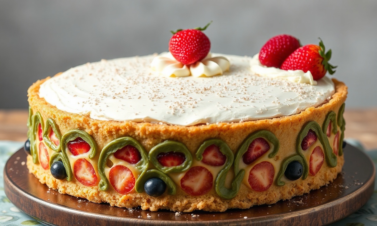 Ornate Sicilian cassata cake: a visually stunning and flavorful masterpiece.