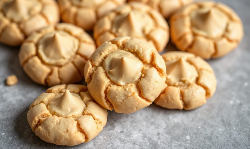 Irresistible peanut butter blossom cookies, a timeless sweet treat.