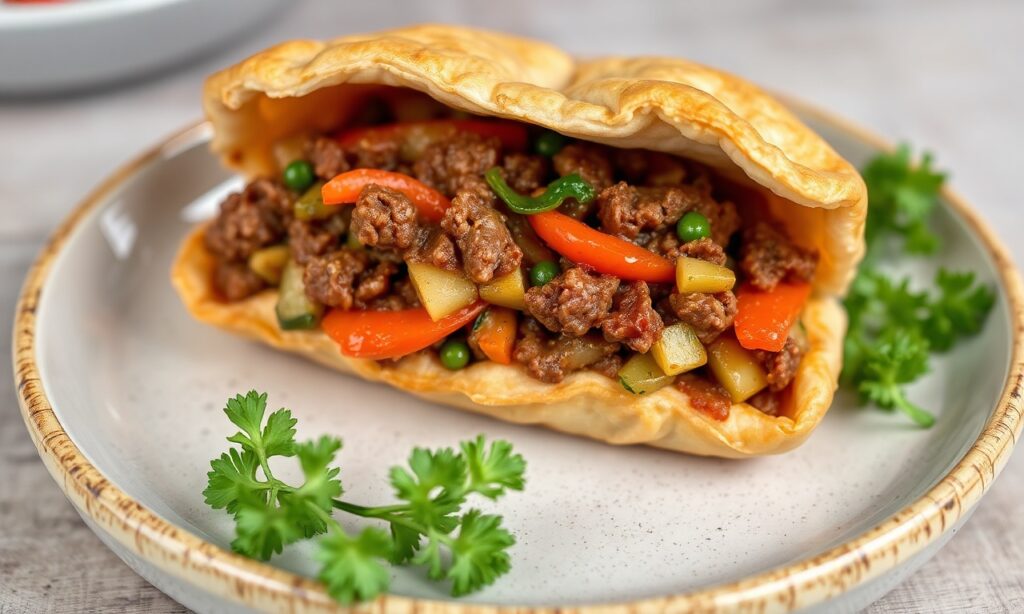 Hearty beef and veggie hand-pies, savory, comforting bites.