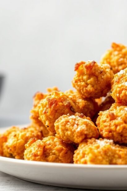 Easy air fryer popcorn chicken, crispy and quick.