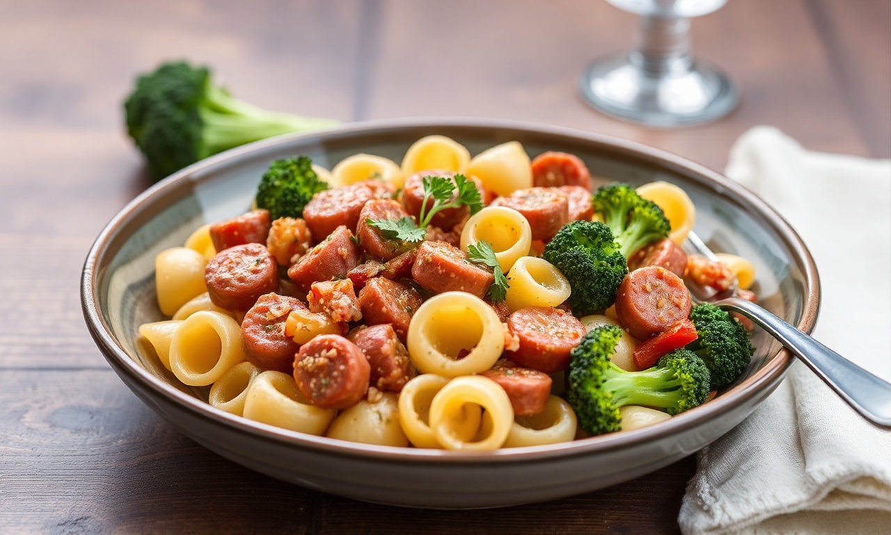 Classic orecchiette with sausage and broccoli rabe, a delicious dish.