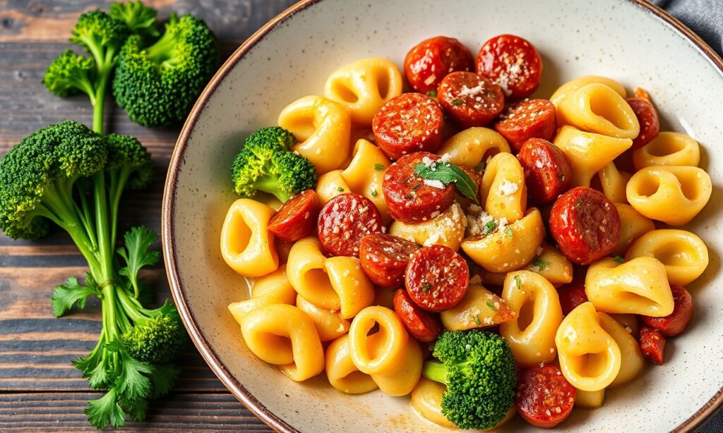 Classic Orecchiette with sausage and broccoli rabe, a comforting Italian pasta dish.
