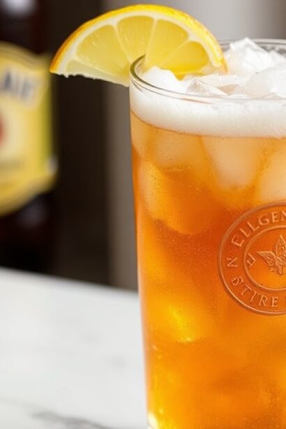 Classic ginger ale float: Boston Cooler delight revival.