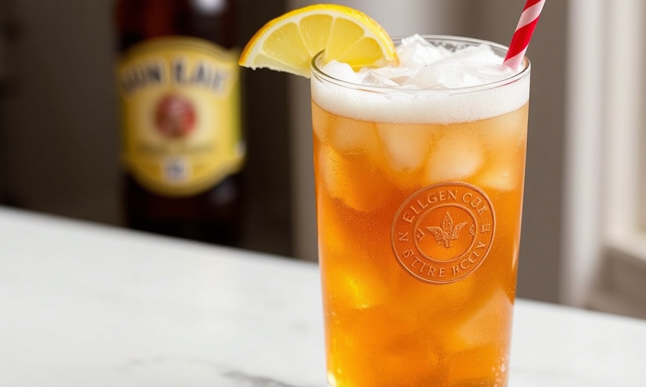 Classic ginger ale float: Boston Cooler delight revival.