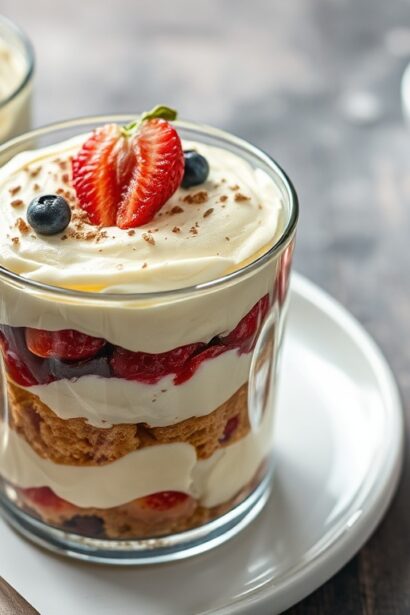 Delicious Zuppa Inglese: Lush Italian trifle with custard and liqueur.