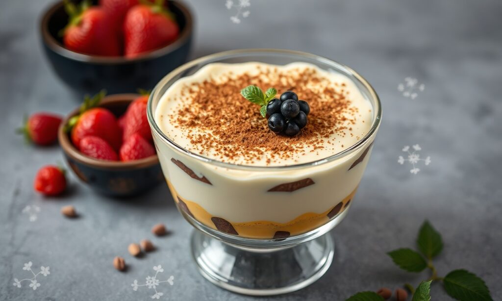 Delicious Zuppa Inglese: rich Italian trifle with custard and liqueur.