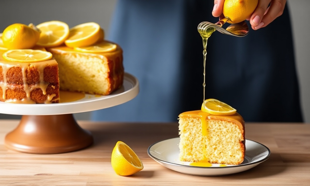 Yuzu olive oil cake with zesty glaze, a bright bake.