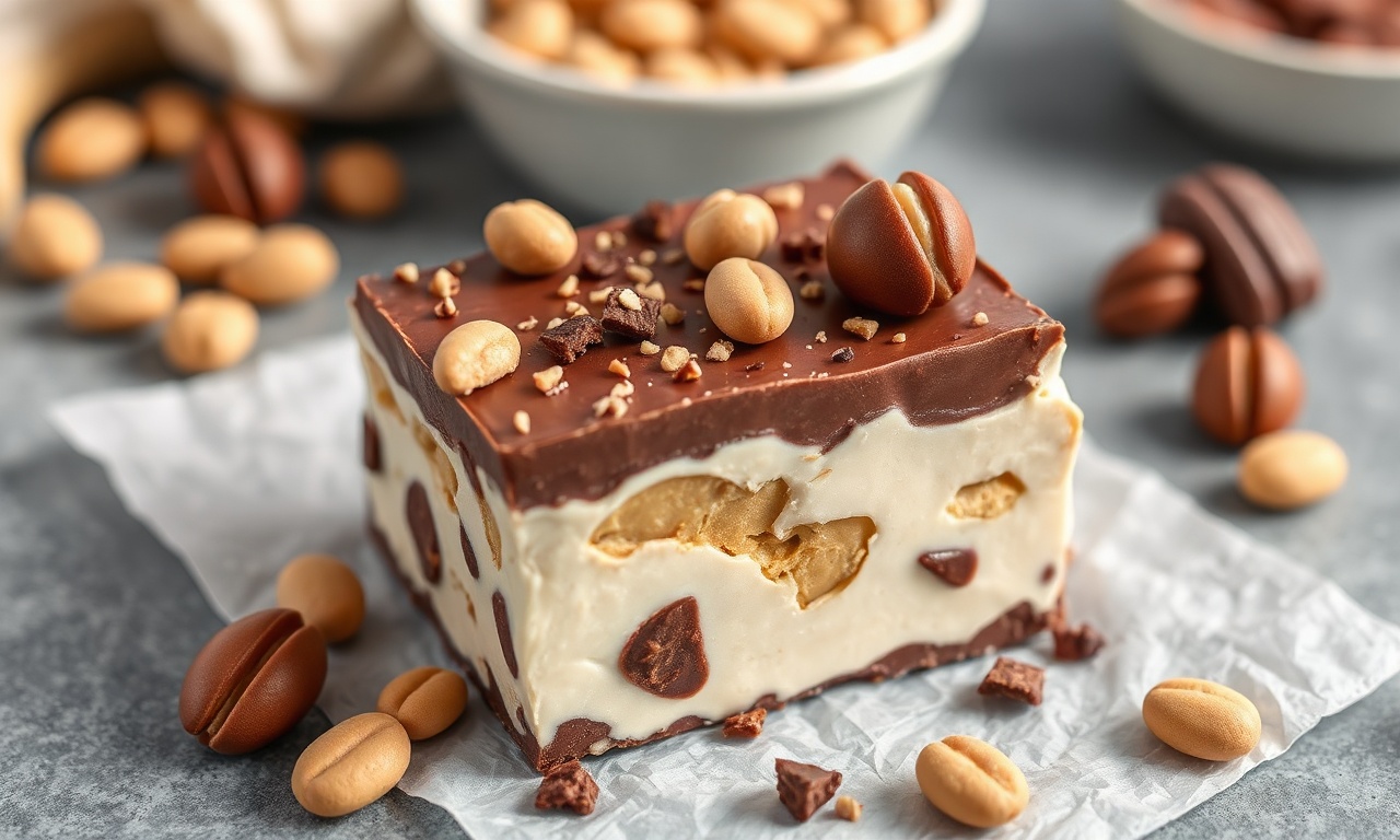 Decadent chocolate peanut butter frozen yogurt bark: easy, no-bake treat.