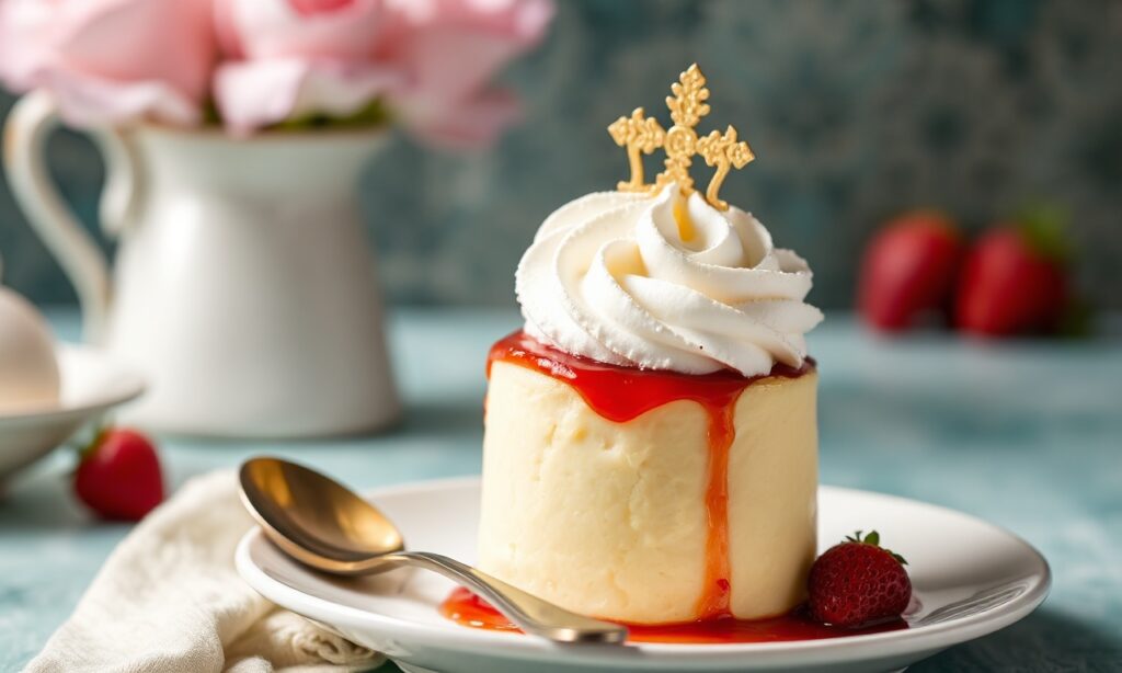 Mastering Queen of Puddings: Crowned meringue atop creamy dessert.