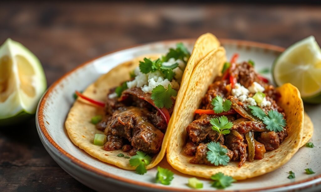 Savor rich birria beef tacos: smoky, tender, delicious.
