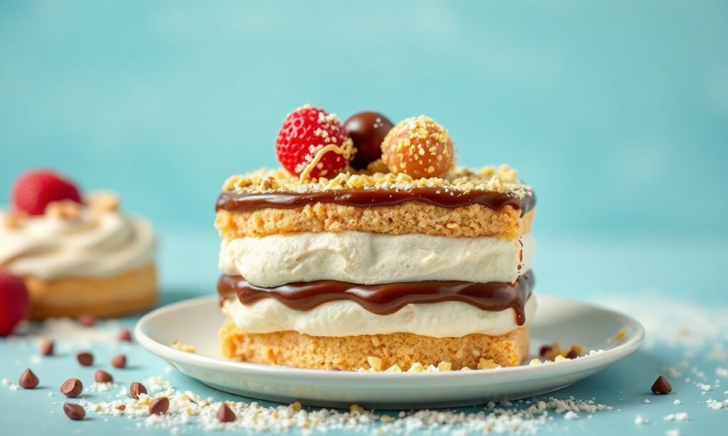 Easy no-bake éclair cake recipe, decadent dessert delight.