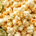 Zesty chili lime popcorn with cotija cheese flair.