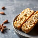 Crunchy almond anise biscotti, perfect for dipping.