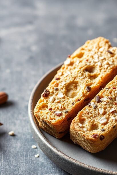 Crunchy almond anise biscotti, perfect for dipping.