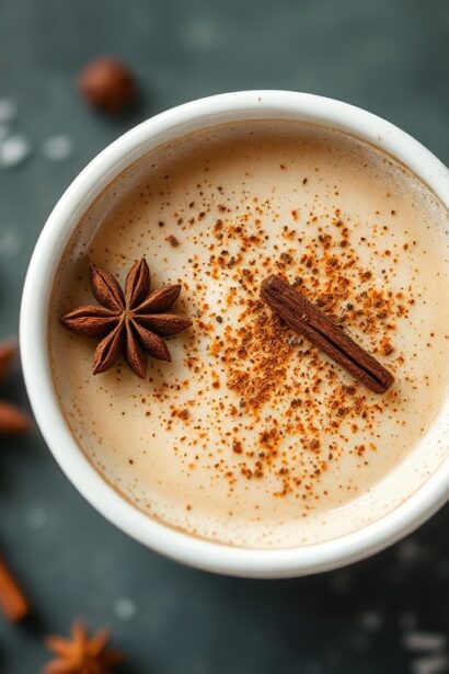 Crafting perfect spiced chai latte from scratch at home.