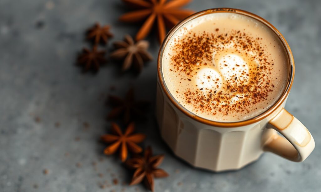 Crafting perfect spiced chai latte from scratch at home.
