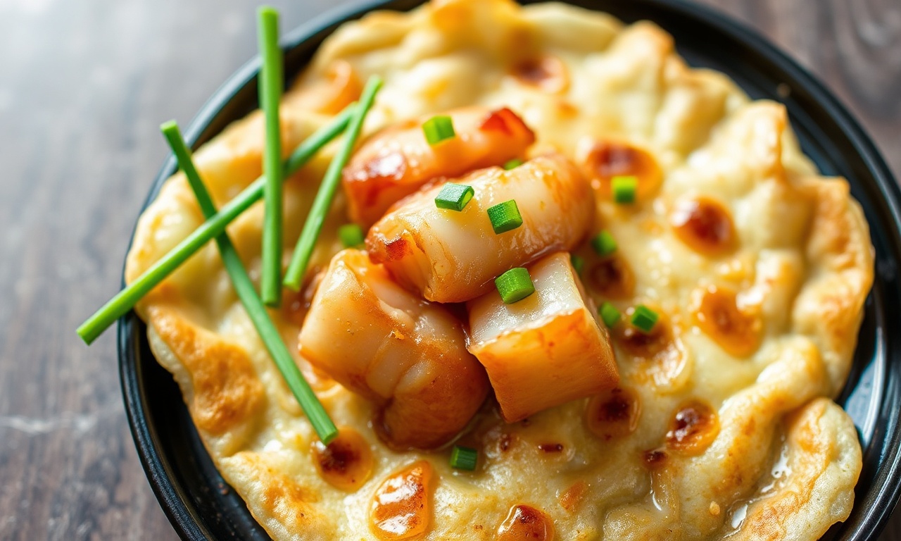 Exploring Korean seafood scallion pancakes: crispy delights.