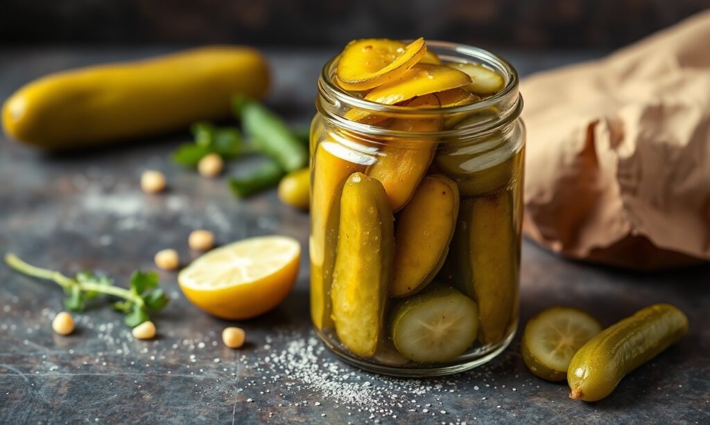 Story behind bread and butter pickles: crunchy delight.