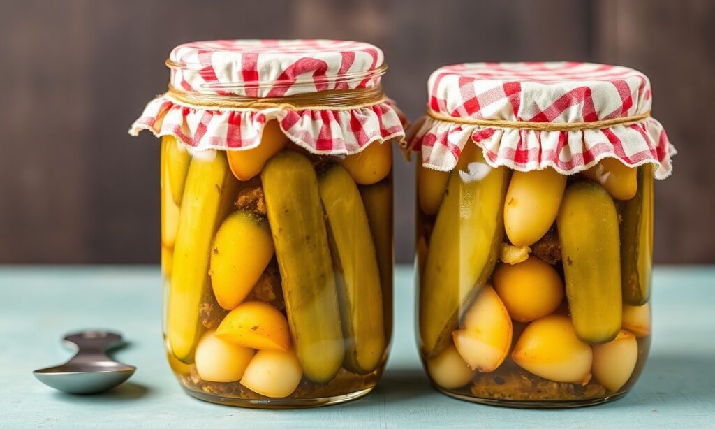 Story behind bread and butter pickles: crunchy delight.
