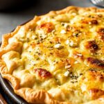 Flaky filo spinach feta pie, savory and delicious.
