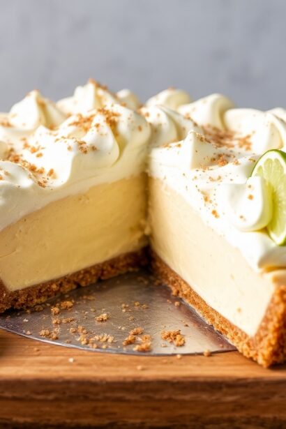 Zesty no-bake key lime pie with crunchy graham crust.
