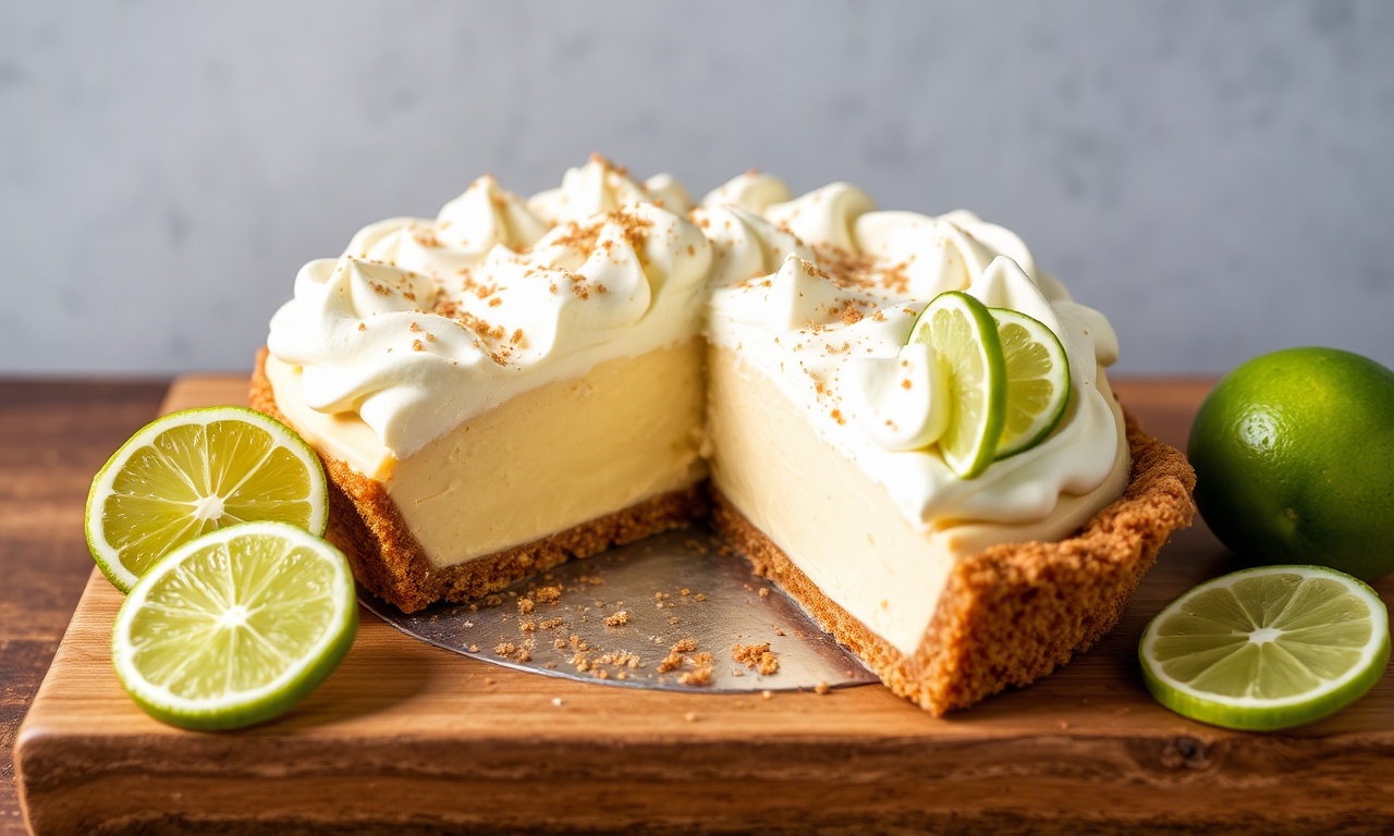 Zesty no-bake key lime pie with crunchy graham crust.