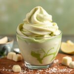 Creamy matcha white chocolate ice cream, no-churn, delightful.