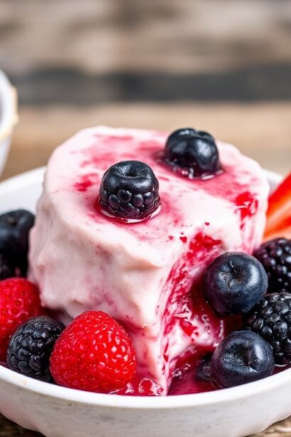 Sweet and tangy summer berry pudding recipe.