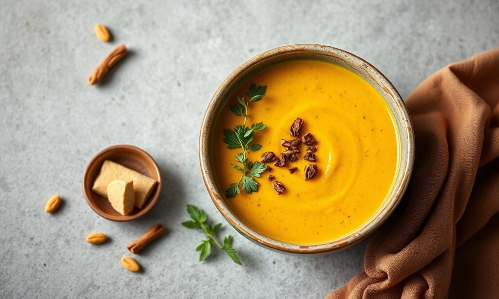 Golden Turmeric lentil soup: vibrant, healthy, comforting boost.