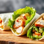 Speedy chicken Caesar wrap, rotisserie magic, easy recipe.