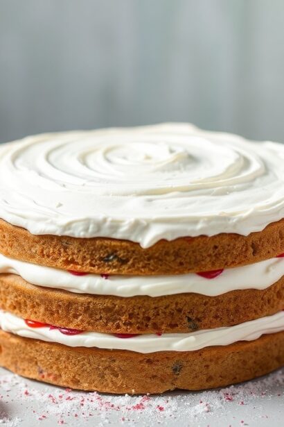 Sweet Neapolitan cake layers: perfect strawberry, vanilla, chocolate.