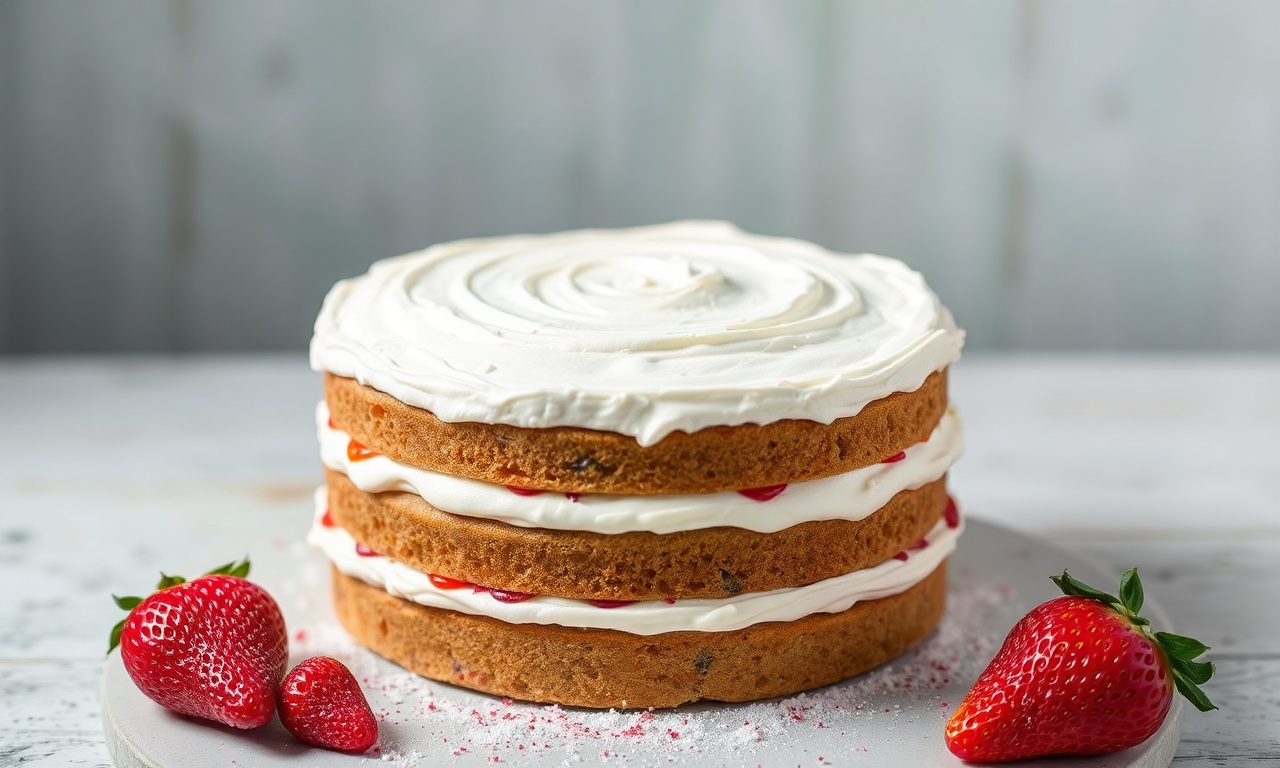 Sweet Neapolitan cake layers: perfect strawberry, vanilla, chocolate.