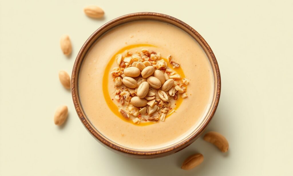 Sweet peanut soup dessert tradition explored.