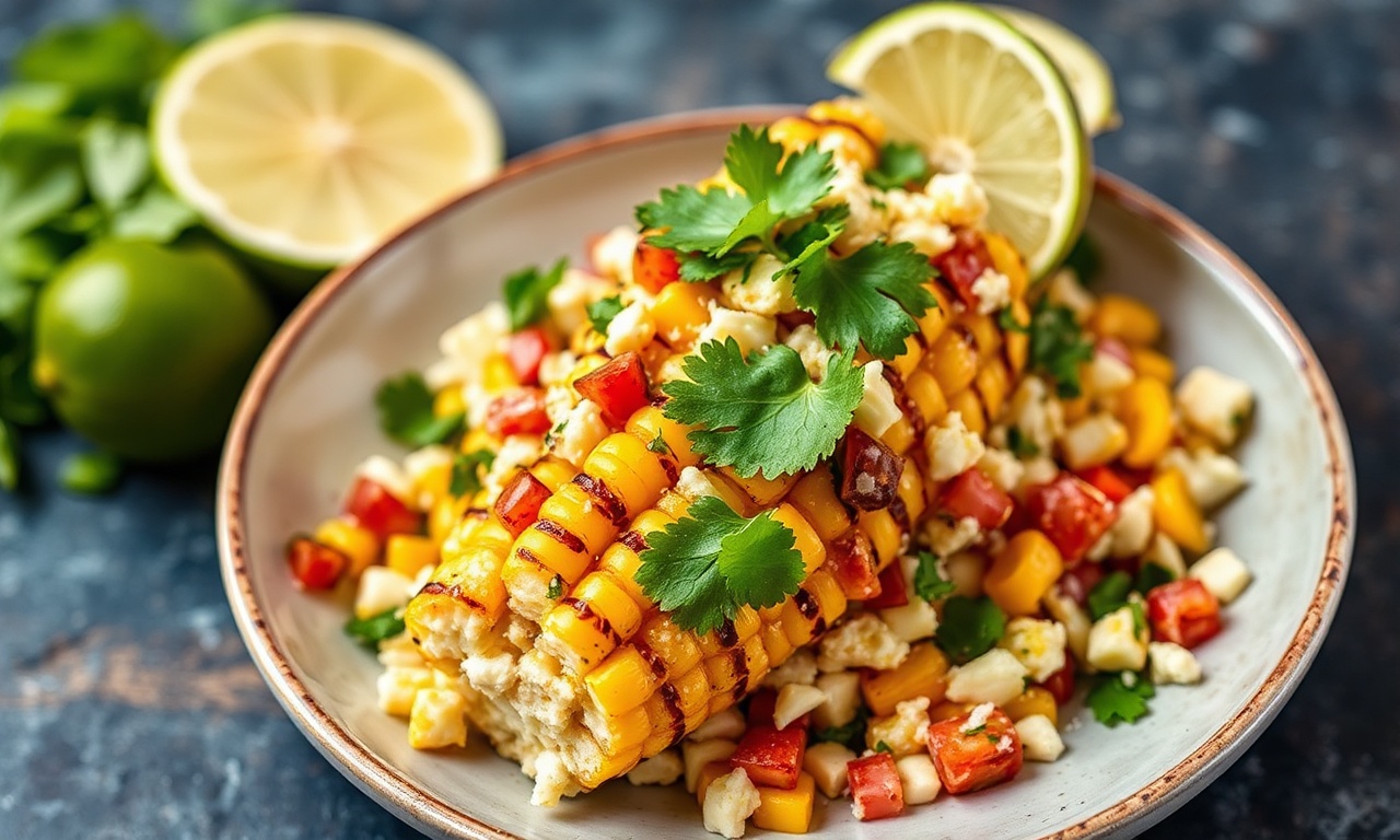 Easy Mexican street corn salad recipe, bright and bold flavors.