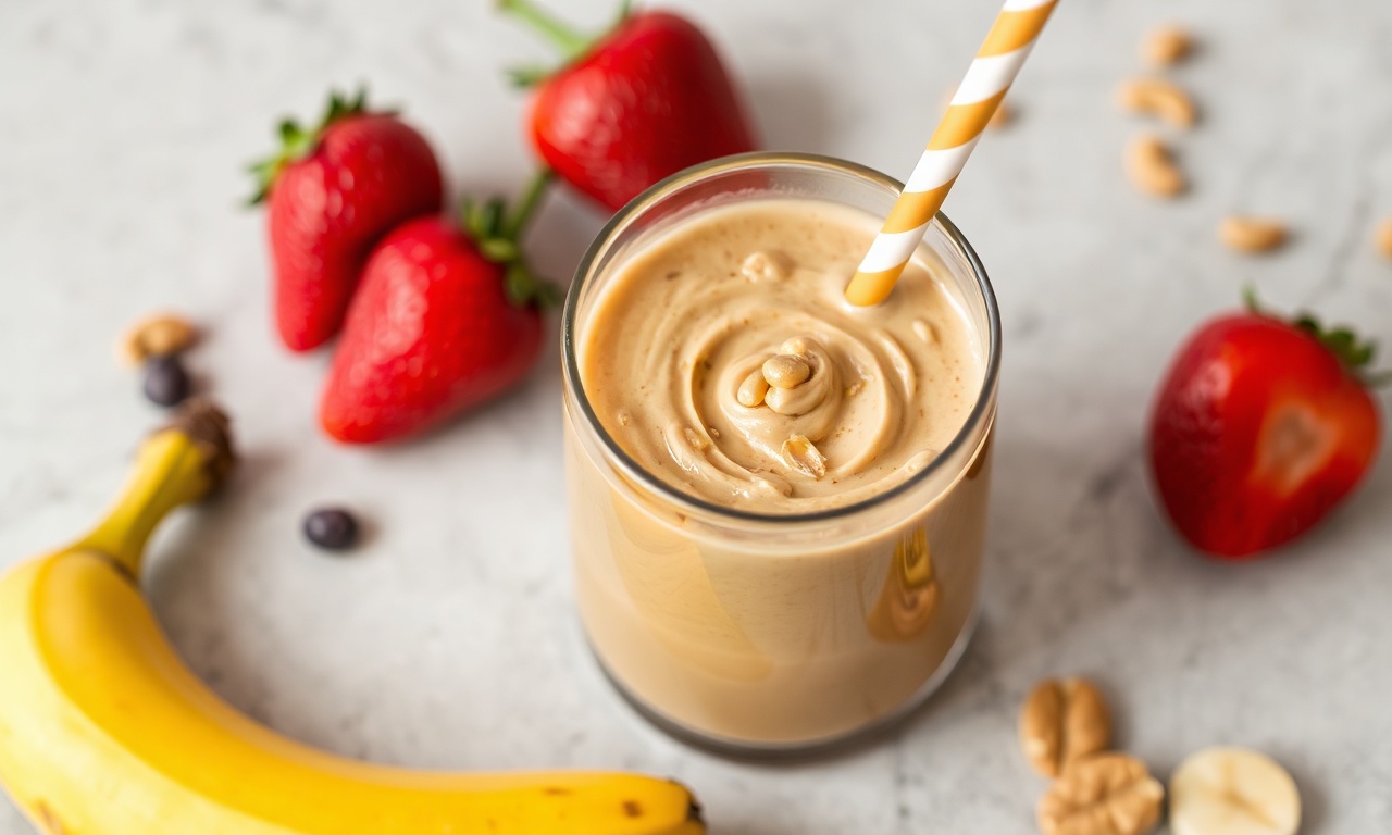 Peanut butter banana protein boost for energy.