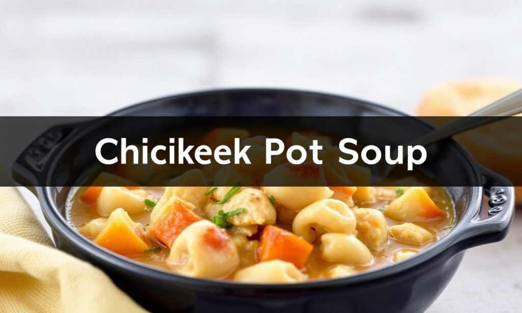 Cozy up with hearty chicken pot pie soup recipe.