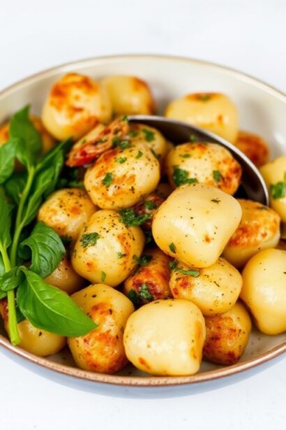 Pan-fried gnocchi delight: quick, flavorful 15-minute recipe.