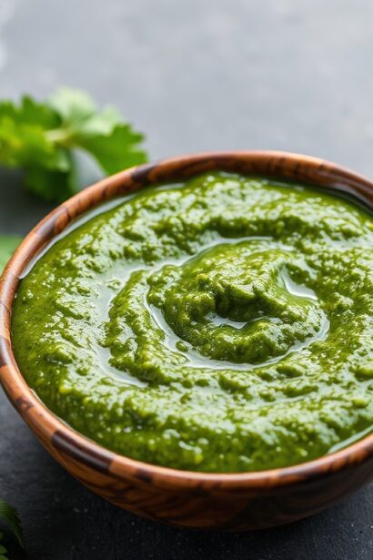 Zesty Italian salsa verde, vibrant herbs, brightens meals.