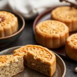 Classic lotus seed mooncake, a delightful autumn treat.