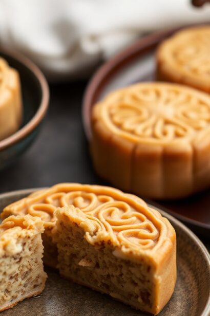 Classic lotus seed mooncake, a delightful autumn treat.