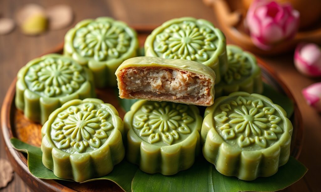Classic Lotus seed mooncakes: rich flavor, timeless tradition.